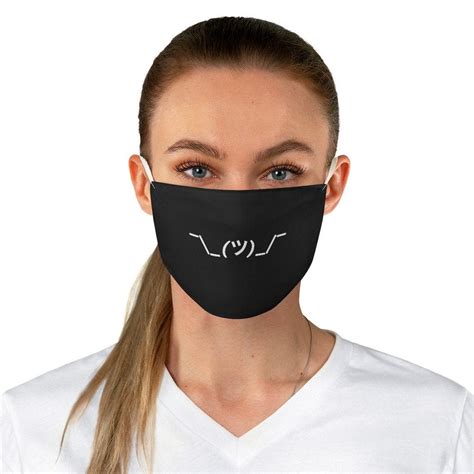 Shruggie Face Mask Shrug Kaomoji Cute Kawaii Emoji Emoticon | Etsy