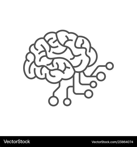 Artificial intelligence ai icon ai brain concept Vector Image