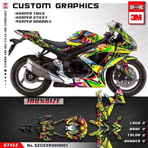 KUNGFU GRAPHICS Full Vinyl Wrap Motorcycle Custom Vinyl Stickers Kit ...