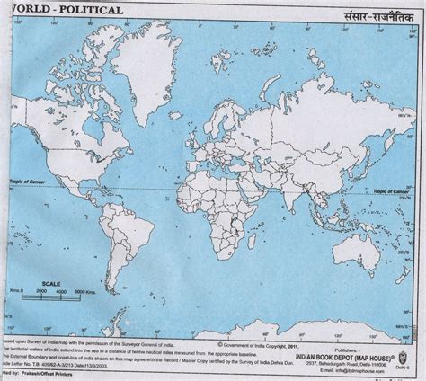 Blank Outline Political Map Of World - Map Of Campus