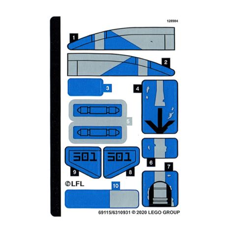 Lego® 69115, 6310931, 75280stk01 stickers Star Wars 75280