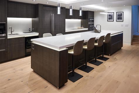 Black Kitchen along a Single Wall in Minimalist Style, Toronto