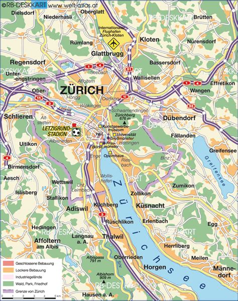 Zurich Map - Switzerland