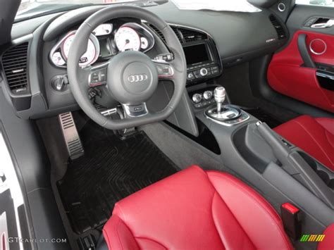 Red Interior 2012 Audi R8 Spyder 5.2 FSI quattro Photo #68216982 | GTCarLot.com