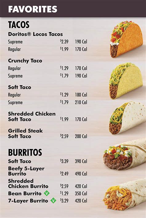 Taco Bell Menu | Order Online | Delivery | Lincoln NE | City-Wide ...