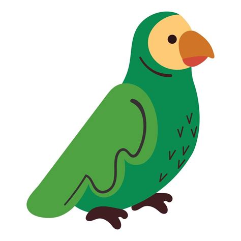 Green parrot tropical bird 8057115 Vector Art at Vecteezy