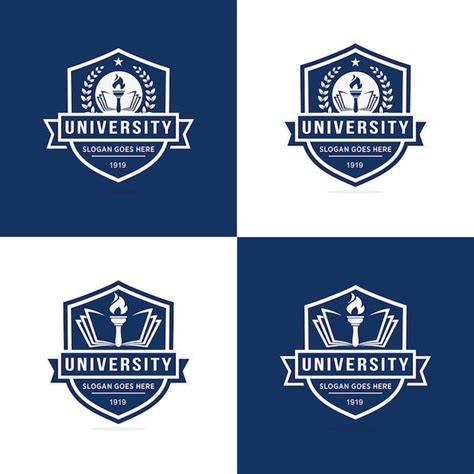 Set of university logo template Vector | Premium Download