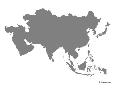 Asia Continent Outline