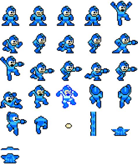 Fan made MegaMan 8 bit spritesheet (old) by JohnCartoonist04 on DeviantArt