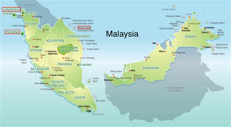 Map of Malaysia, Malaysia Map, Malaysia Tourist map, Map of Malaysia States