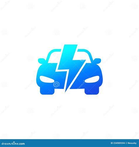 Electric car, ev logo icon stock vector. Illustration of vector - 234989594