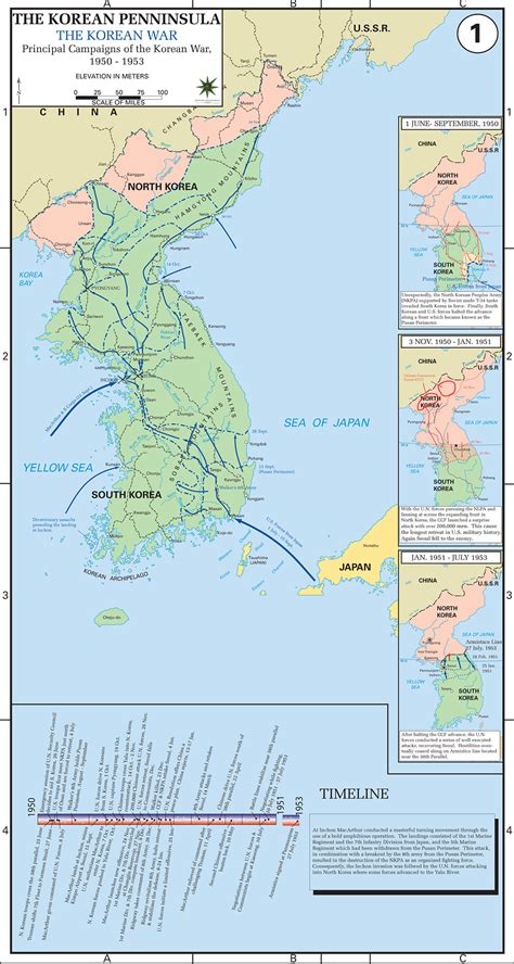 Map of the Korean War 1950-1953