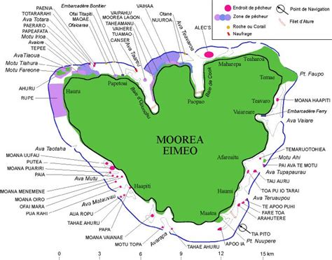 Map Of Moorea Beaches