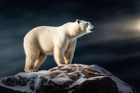 Premium Photo | Polar bear in habitat