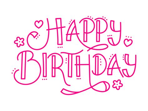 Happy Birthday Lettering Template