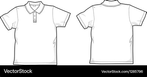 White polo-shirt Royalty Free Vector Image - VectorStock