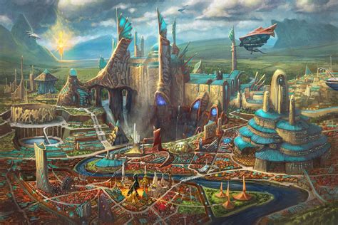 ArtStation - Ellomyr - A Metropolis of Numenera, Bruce Brenneise | Fantasy art landscapes ...