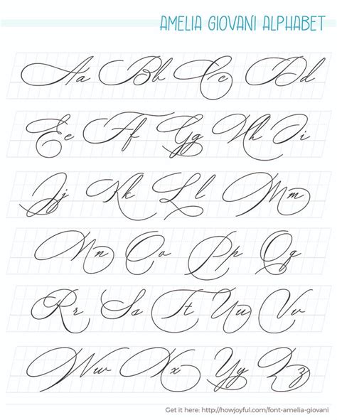 Printable Calligraphy Alphabet | Hartman