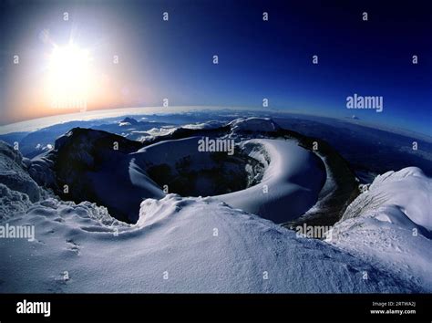 Crater of Cotopaxi volcano Stock Photo - Alamy