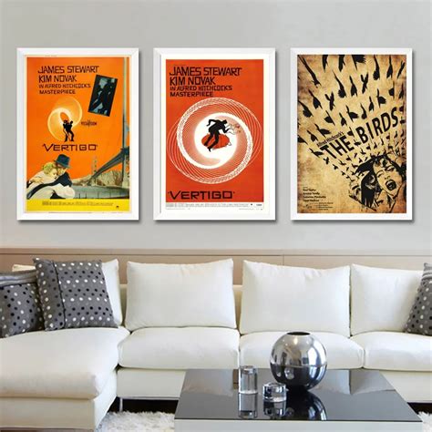 Vertigo Movie Poster Wall Art Wall Decor Silk Prints Art Poster Paintings for Living Room-in ...