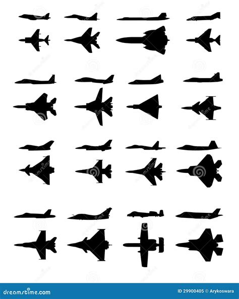 Fighter Jet Silhouette Royalty Free Stock Photo - Image: 29900405