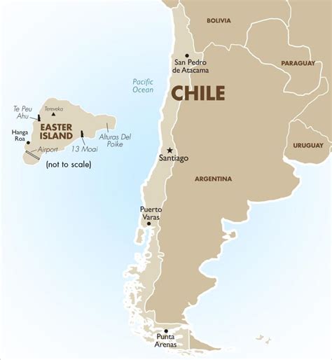 Map of Chile and easter island - Map of Chile including easter island ...