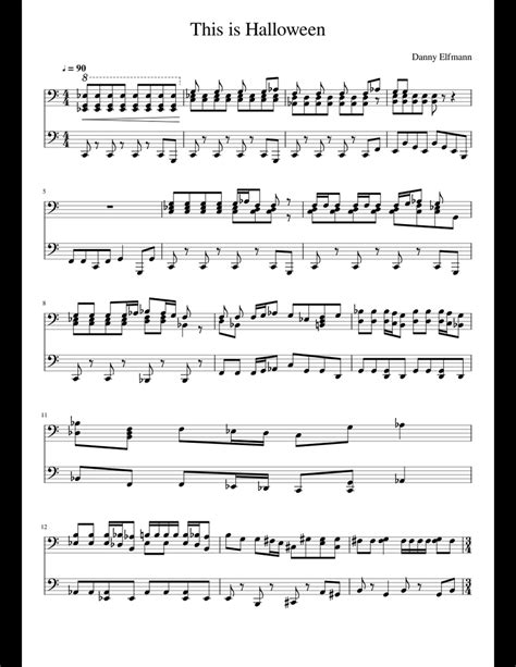 This is Halloween sheet music for Piano download free in PDF or MIDI