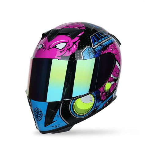 Hot Sale Motorcycle Helmet Night Ride Flip Motorcycle Helmet with LED Sticker Helmet Products ...