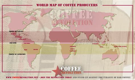 A World Map of Coffee Producers in the Coffee Belt [INFOGRAPHIC]