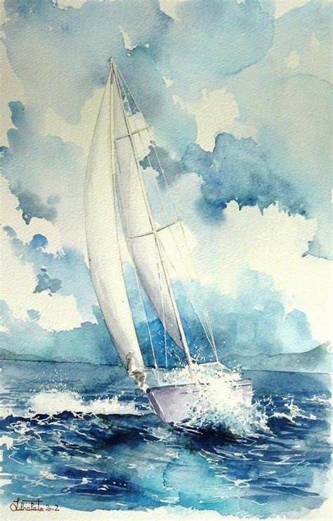 Watercolor Boat, Watercolor Pictures, Watercolor Landscape, Watercolor Paintings, Watercolors ...