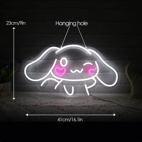 Mua Cinnamoroll Anime Neon Sign for Wall Decor Cinnamoroll Led Light Room Decor Japanese Neon ...