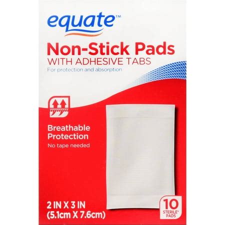 Equate Non-Stick with Adhesive Gauze Pads, 2 x 3 In, 10 Ct - Walmart.com