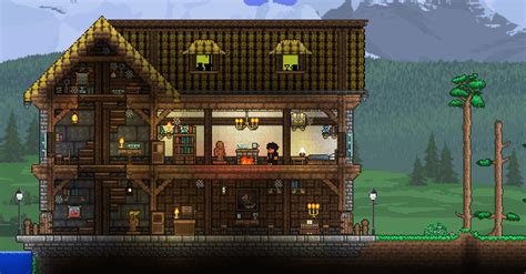 house (ft. spiral staircase) : r/Terraria