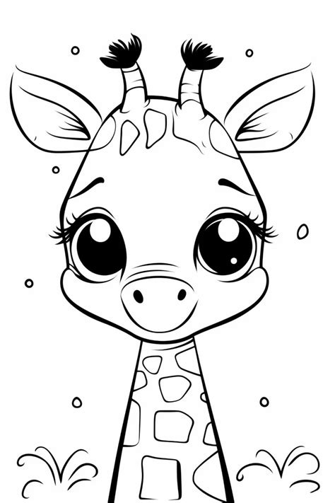 Cute Coloring Pages Of Baby Giraffes