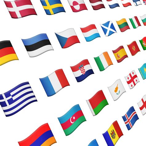 Vector Emoji Flags Europe