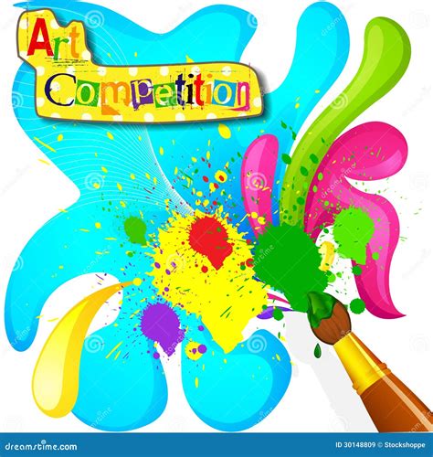 Art And Painting Competition Poster Stock Vector - Image: 30148809