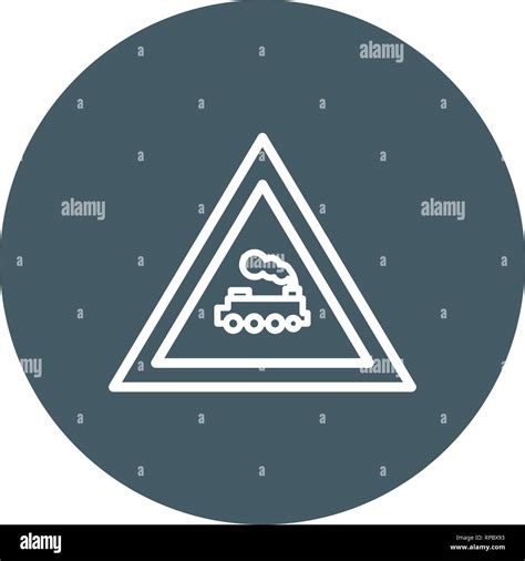 Vector Level crossing Train Road Sign Icon Stock Vector Image & Art - Alamy