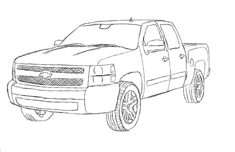 Chevy Silverado Drawing at PaintingValley.com | Explore collection of ...