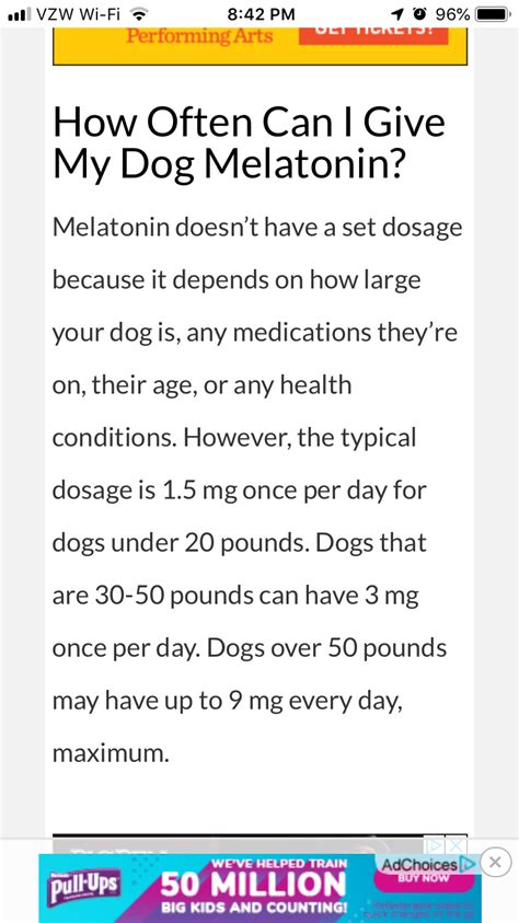 Dog Melatonin Dosage Chart - Best Printable Resources