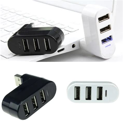 Best Price 3 Ports Hub USB 2.0 Mini Rotate USB Hub Switch for PC Notebook Laptop-in USB Hubs ...