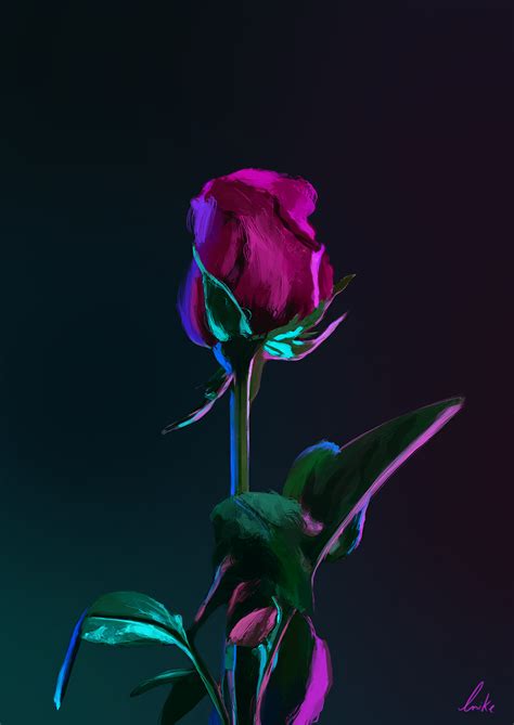 Neon Rose Wallpapers - Wallpaper Cave