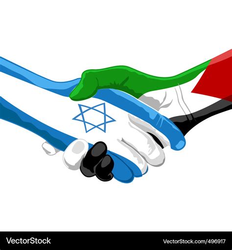 Peace between israel and palestine Royalty Free Vector Image