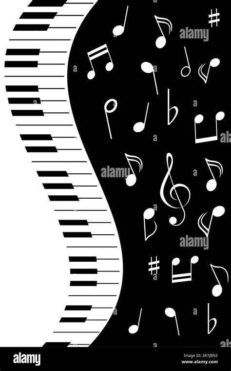 Various music notes with piano keys Stock Vector Image & Art - Alamy