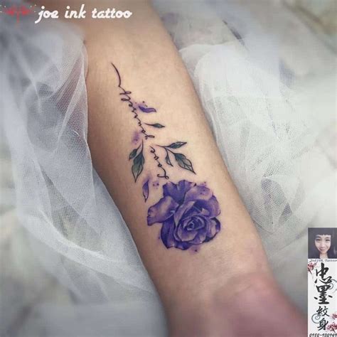 82 Pretty Purple Rose Tattoo Ideas | Rose tattoos for women, Purple rose tattoos, Purple tattoos