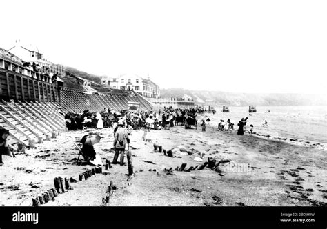 Filey, Sands 1897 Stock Photo - Alamy