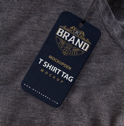 Free T Shirt Tag Mockup PSD Template - Mockup Den