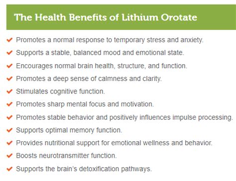 Lithium Orotate Benefits - Botanicals One