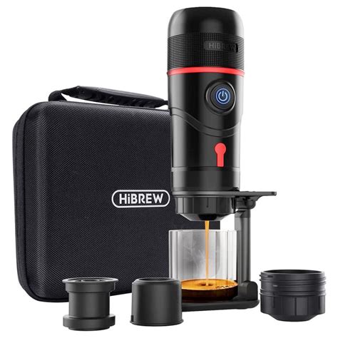 HiBREW H4 Portable Car Coffee Machine, 15 Bar Pressure, DC 12V Espresso Coffee Maker with ...