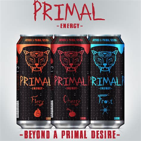 Primal Energy Drink Packaging Design on Behance