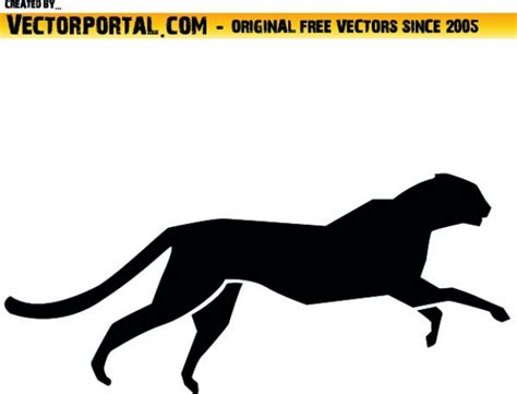 Cheetah silhouette | Free Vector